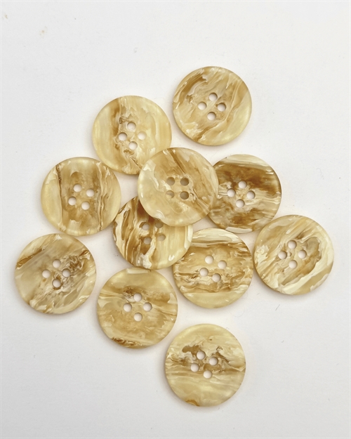 Knap 20 mm - Genanvendt plastik - Beige